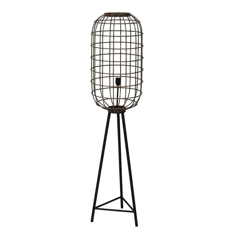 Foto van Light & living - light & living toah vloerlamp zwart - ø36,5x151 c