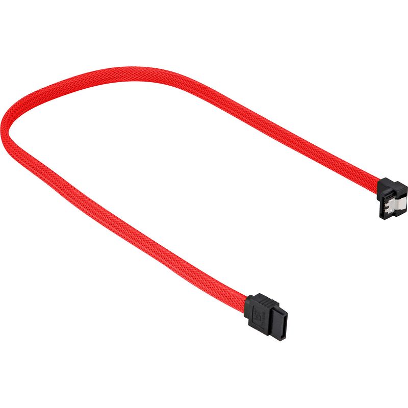 Foto van Sata iii kabel 90° sleeve 30 cm