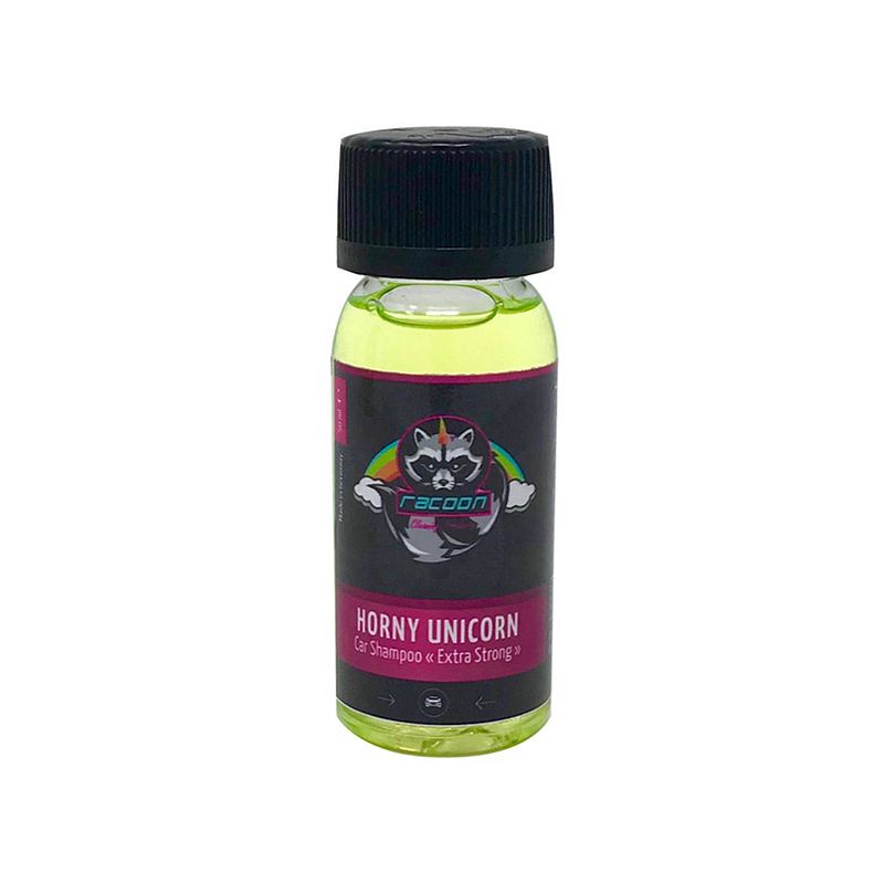 Foto van Racoon autoshampoo horny unicorn 50 ml groen