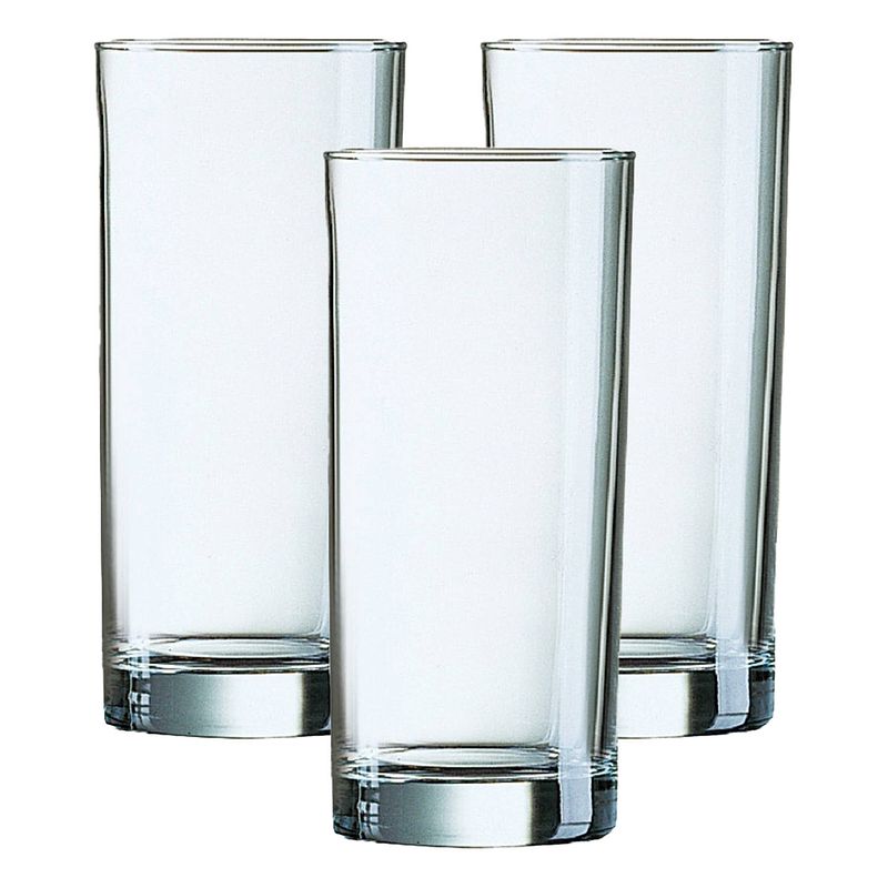 Foto van Arcoroc longdrinkglazen - set 12x stuks - 270 ml - glas - transparant - longdrinkglazen