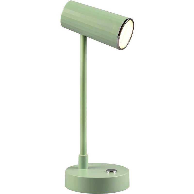 Foto van Led bureaulamp - trion lono - 2.5w - aanpasbare kleur - dimbaar - rond - mat groen - kunststof