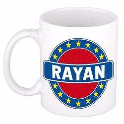 Foto van Rayan naam koffie mok / beker 300 ml - namen mokken
