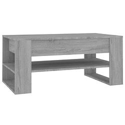 Foto van Infiori salontafel 102x55x45 cm bewerkt hout grijs sonoma eikenkleurig