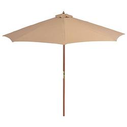 Foto van The living store parasol - houten - 300x250 cm - uv-beschermend - zwengelsysteem