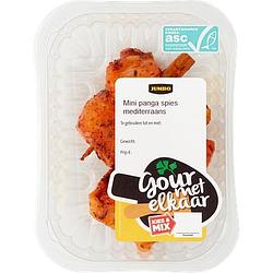 Foto van Jumbo mini panga spies mediterraans 100g aanbieding bij jumbo | 3 schalen