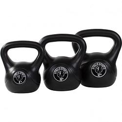 Foto van Gorilla sports kettlebells - kunststof - 8 kg, 10 kg & 12 kg - set van 3