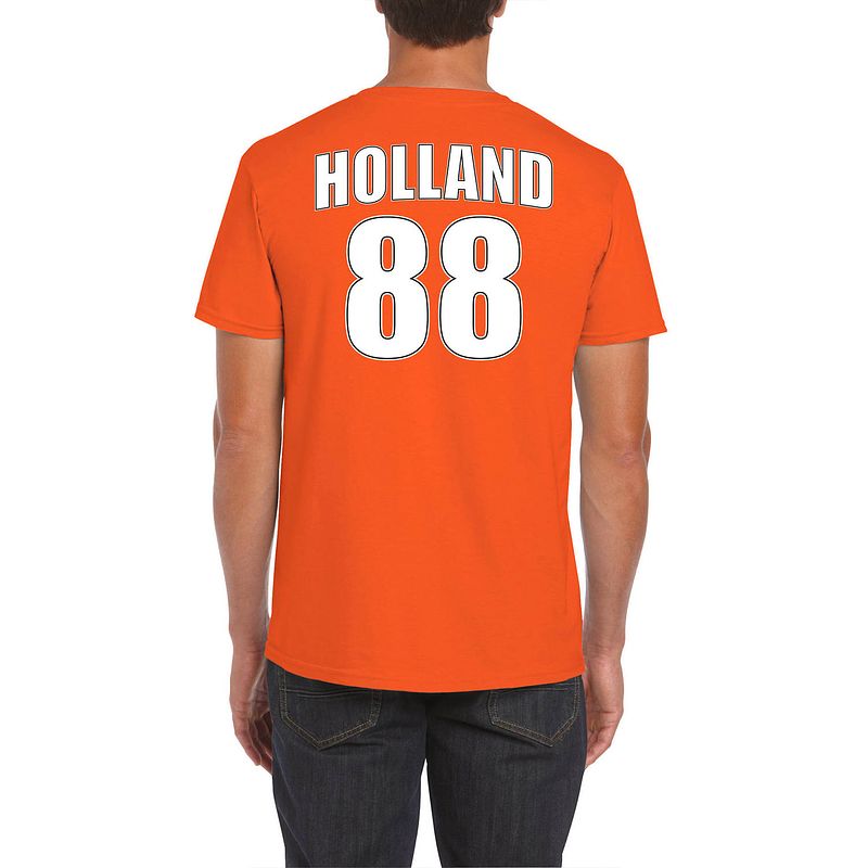 Foto van Holland shirt met rugnummer 88 - nederland fan t-shirt / outfit voor heren xl - feestshirts