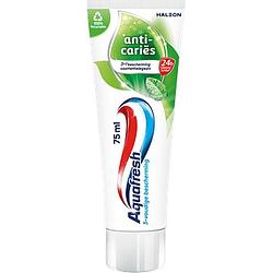 Foto van Aquafresh anti caries tandpasta voor gezonde tanden en een frisse adem 75ml, recyclebare plastic tube en dop bij jumbo