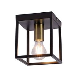 Foto van Lamponline plafondlamp fabio b 15 cm h 20 cm zwart goud