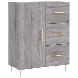 Foto van Vidaxl dressoir 69,5x34x90 cm bewerkt hout grijs sonoma eikenkleurig