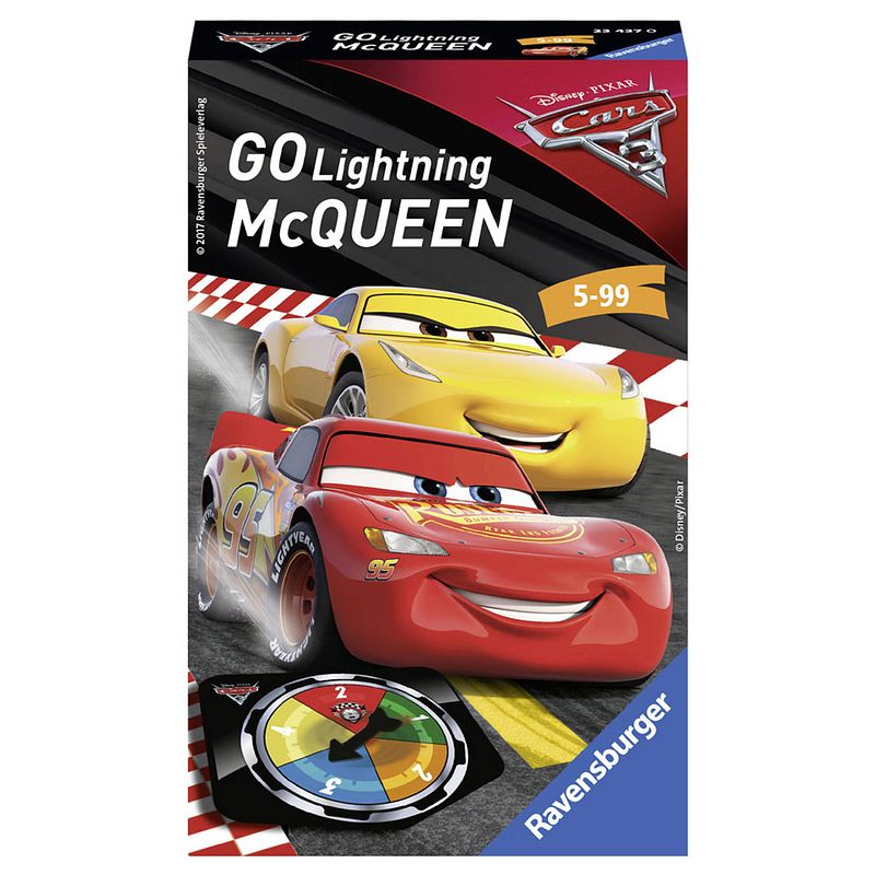 Foto van Ravensburger disney cars 3 pocketspel geef gas mcqueen