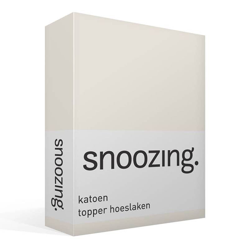 Foto van Snoozing - katoen - topper - hoeslaken - 80x200 - ivoor