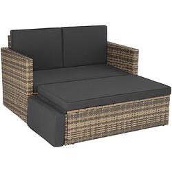 Foto van Tectake® - chique wicker loungesofa corfu natuur