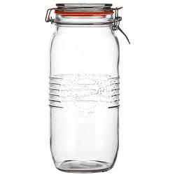 Foto van Urban living voorraadpot/bewaarpot - 2l - glas - met beugelsluiting - d14 x h27 cm - voorraadpot