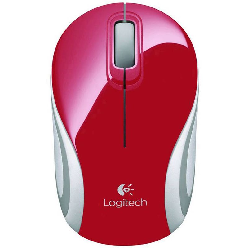 Foto van Logitech wireless mini mouse m187 muis rood