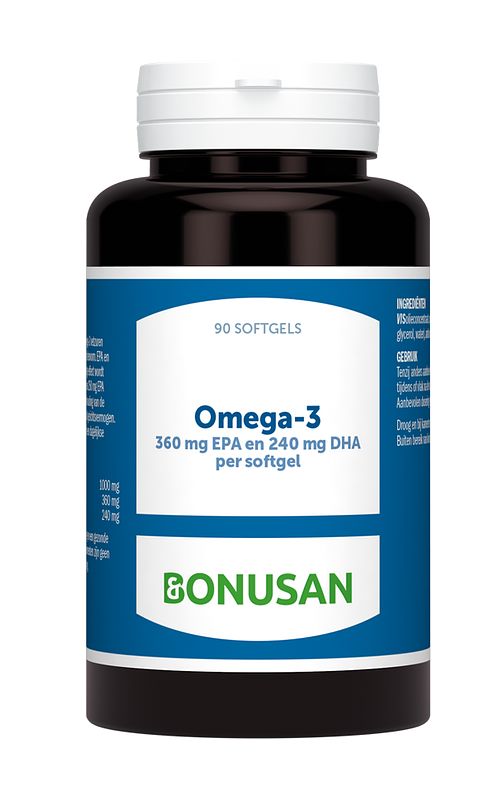 Foto van Bonusan omega-3 360mg epa 240mg dha softgels