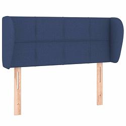 Foto van Vidaxl hoofdbord met randen 83x23x78/88 cm stof blauw