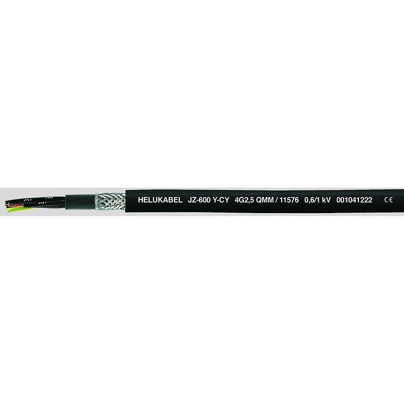 Foto van Helukabel jz-600-y-cy stuurstroomkabel 7 g 1.50 mm² zwart 11551-500 500 m