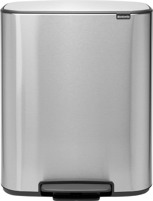 Foto van Brabantia bo pedal bin 2 x 30 liter rvs fingerprint proof