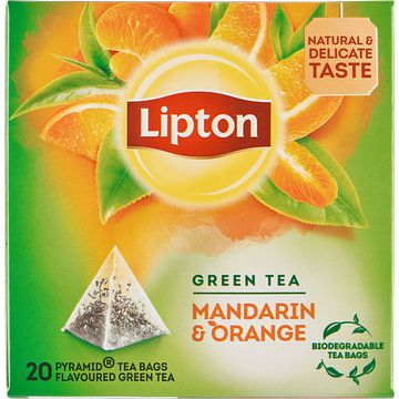 Foto van Lipton groene thee mandarin orange 20 stuks bij jumbo