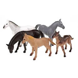 Foto van Toi-toys speelset paarden 5-delig 12 cm