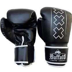 Foto van Buffalo outrage bokshandschoenen zwart met wit 14oz
