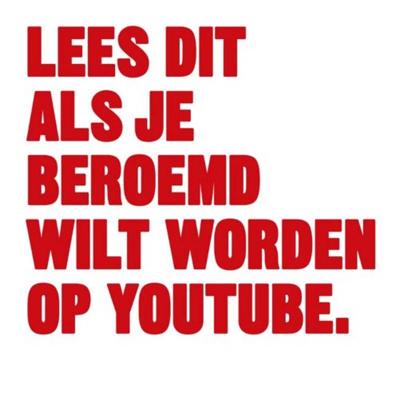 Foto van Lees dit als je beroemd wilt worden op youtube.