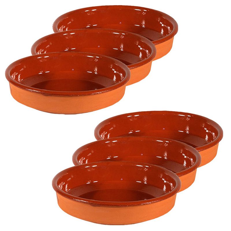 Foto van Set van 6x tapas bakjes/schaaltjes sevilla 16 cm en 14 cm - snack en tapasschalen