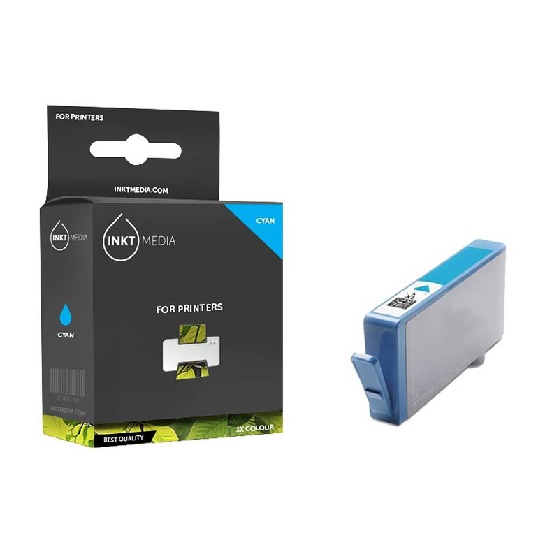 Foto van Inktmedia® -navulinkt - geschikt hp 935xl (c2p24ae) inktcartridge cyaan hoge capaciteit - navul inkt - refill inkt