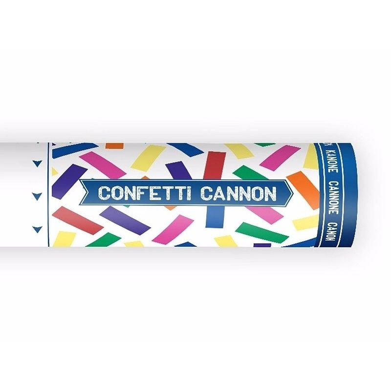 Foto van Confetti papier kanonnen kleuren mix 20 cm - confetti