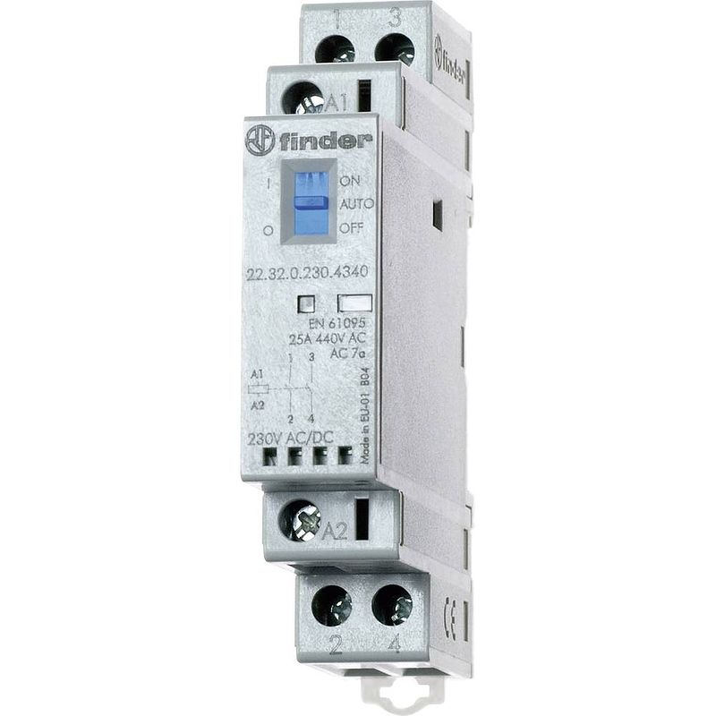 Foto van Finder 22.32.0.024.1540 contactor 1x no 24 v/dc, 24 v/ac 25 a 1 stuk(s)