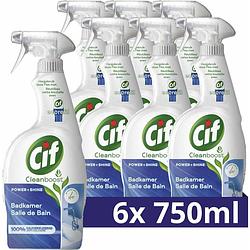 Foto van Cif power & shine: badkamer voordeelverpakking 6 x 750ml