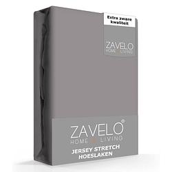 Foto van Zavelo® jersey hoeslaken antraciet-lits-jumeaux (160x200 cm)