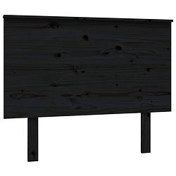 Foto van Vidaxl hoofdbord 104x6x82,5 cm massief grenenhout zwart
