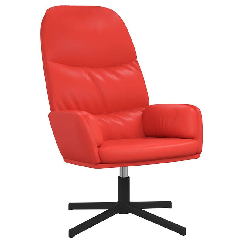 Foto van The living store relaxstoel kunstleer 70x77x98 cm - rood