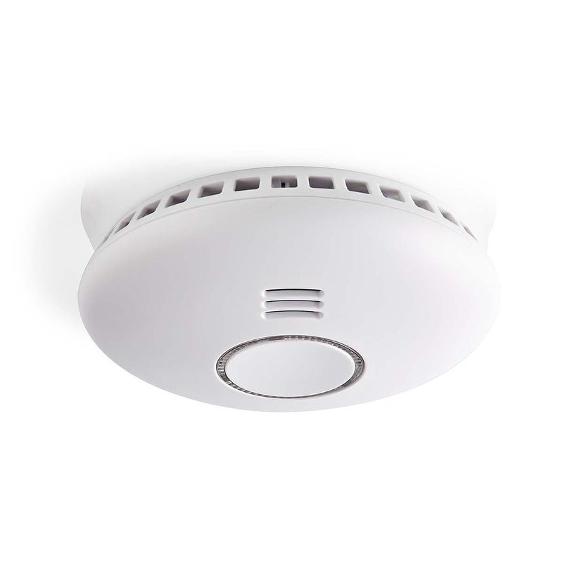 Foto van Nedis smart smoke detector | wi-fi smart home accessoire wit