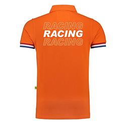 Foto van Racing supporter / race fan luxe polo shirt oranje voor heren l - feestshirts