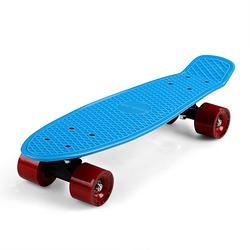 Foto van Skateboard, blauw/rood, retro, met pu-dempers