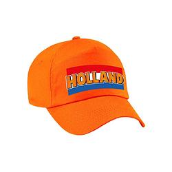 Foto van Holland fan pet / cap oranje met nederlandse vlag - ek / wk / koningsdag - voor volwassenen - verkleedhoofddeksels