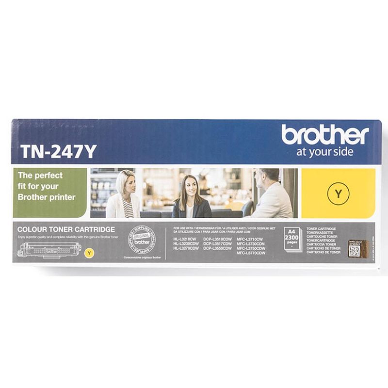 Foto van Brother toner, 2.300 pagina'ss, oem tn-247y, geel 4 stuks