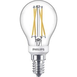 Foto van Philips lighting 871951432439800 led-lamp energielabel d (a - g) e14 kogel 3.4 w = 40 w warmwit (ø x l) 45 mm x 80 mm 1 stuk(s)