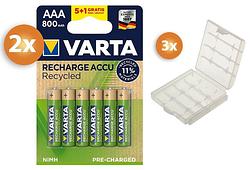 Foto van Varta aaa batterijen voordeelpak 10+2 gratis - 800mah - oplaadbaar