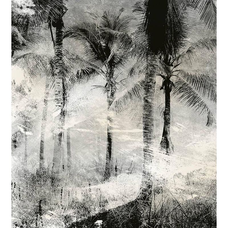 Foto van Dimex palm trees abstract fotobehang 225x250cm 3-banen