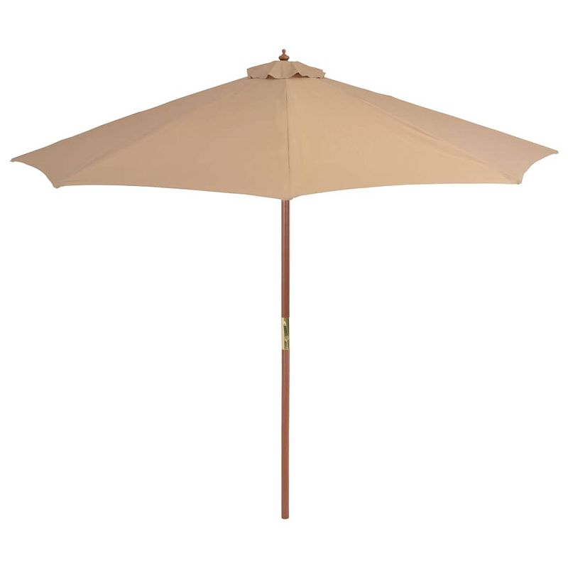 Foto van The living store parasol - houten - 300x250 cm - uv-beschermend - zwengelsysteem