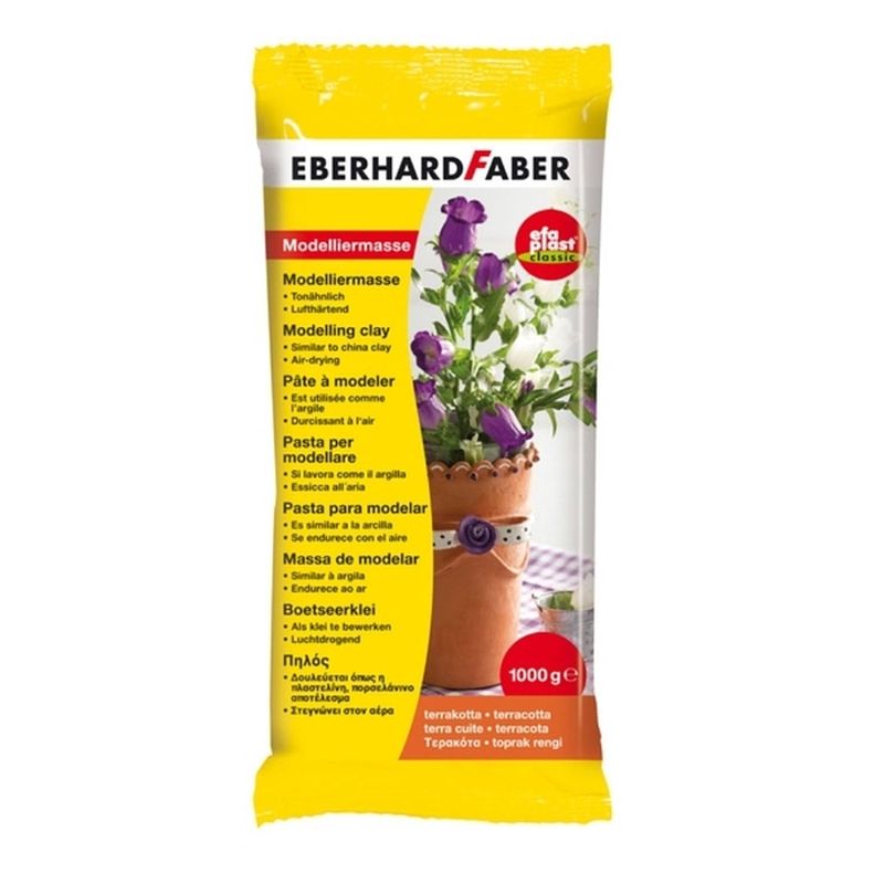 Foto van Efaplast eberhard faber 1000 gram terracotta