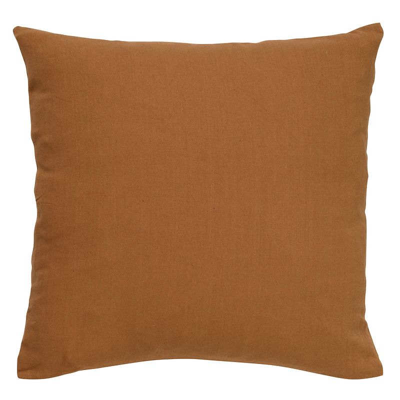 Foto van Dutch decor james - kussenhoes van katoen tobacco brown 45x45 cm - bruin - bruin