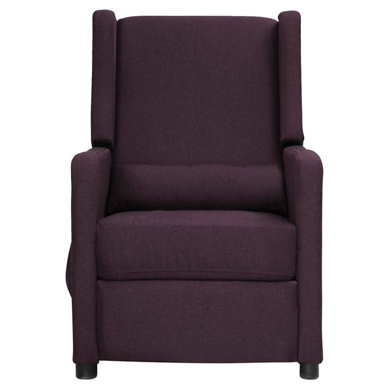 Foto van The living store massagestoel stof paars - fauteuil