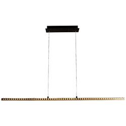 Foto van Eco-light solaris 9054 l wo led-hanglamp led energielabel: f (a - g) 36 w zwart, hout