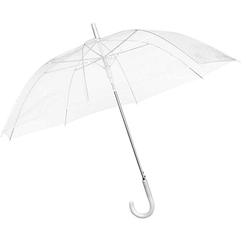 Foto van Paraplu transparant - doorzichtige paraplu - paraplu - transparante paraplu volwassenen - koepelparaplu - paraplu opvouw