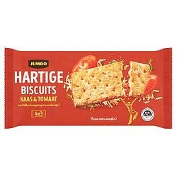 Foto van Jumbo hartige biscuits kaas & tomaat 4 x 3 stuks